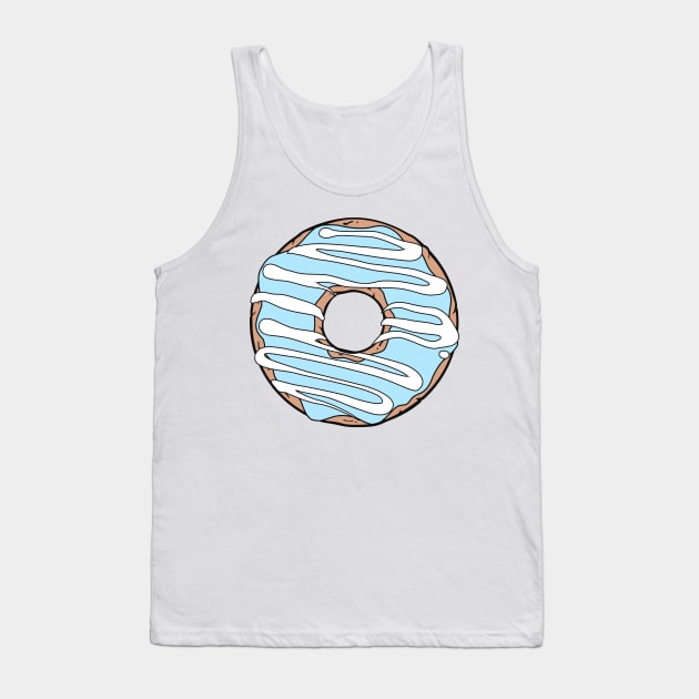 Blue Donut, Doughnut, Glaze, Icing, Frosting Tank Top by Jelena Dunčević